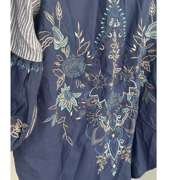 NWT Anthropology Kyla Seo Linen Cotton Embroidered Shirt Sz Small - Picture 3 of 11